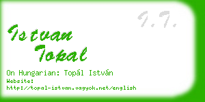 istvan topal business card